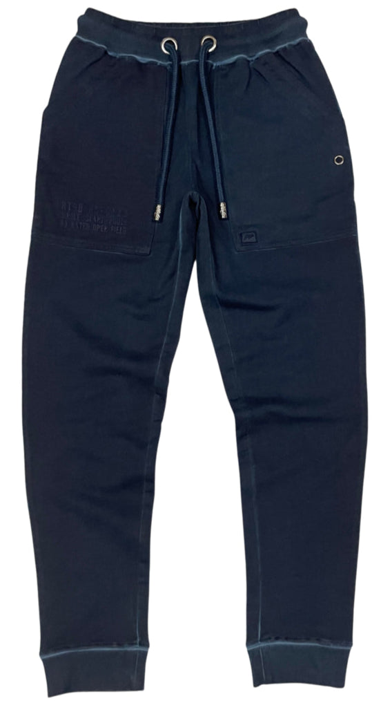 RED TAG APPAREL - Rtgb Pouch Hoodie and Panel Pocket Joggers - washed navy blue