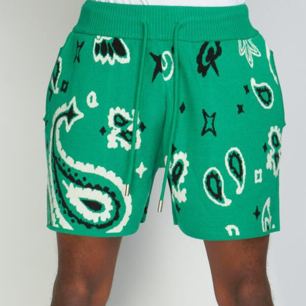 POLITICS - KNIT SHORTS - GREEN