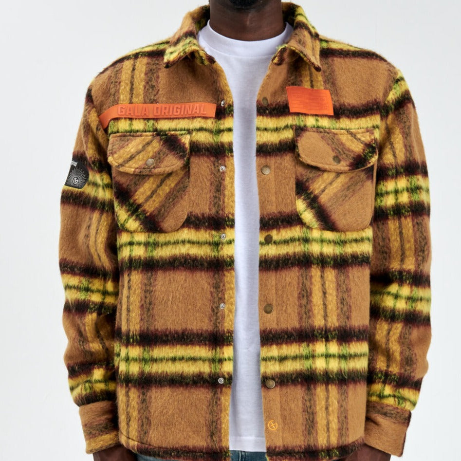 GALA - FURY FLEECE FLANNEL JACKET - (RUST)