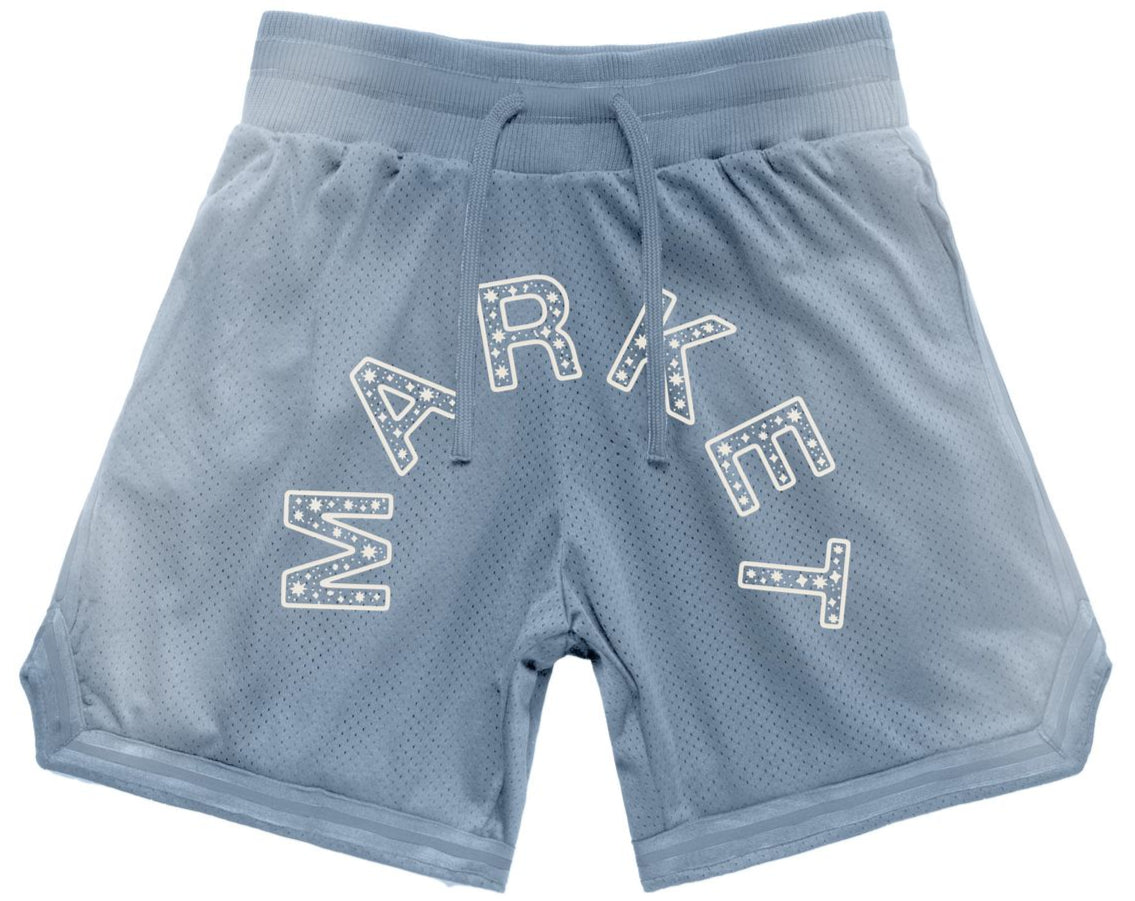 MARKET - STARRY ARC FLEECE SHORT - ICE BLUE