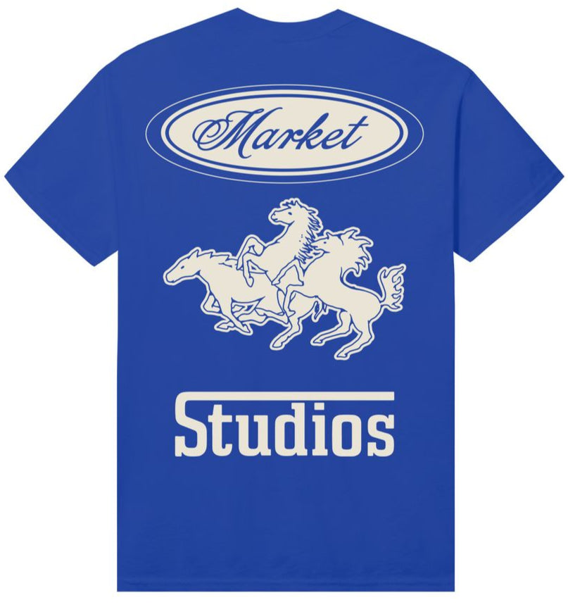 MARKET - STALLION T-SHIRT - DAZZLING BLUE