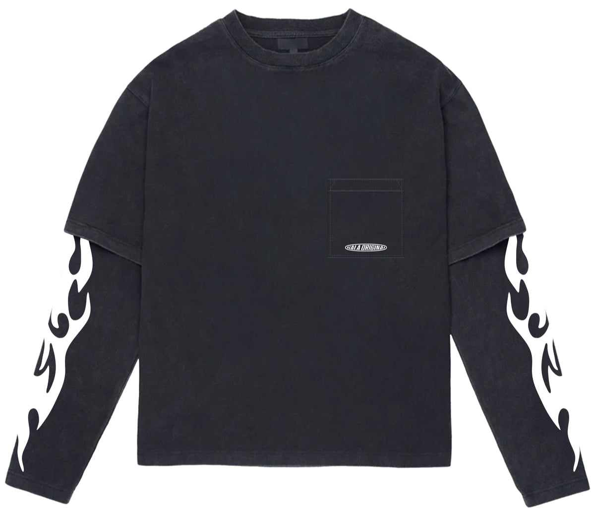 GALA -  VANDAL SS/LS LAYER TEE - BLACK