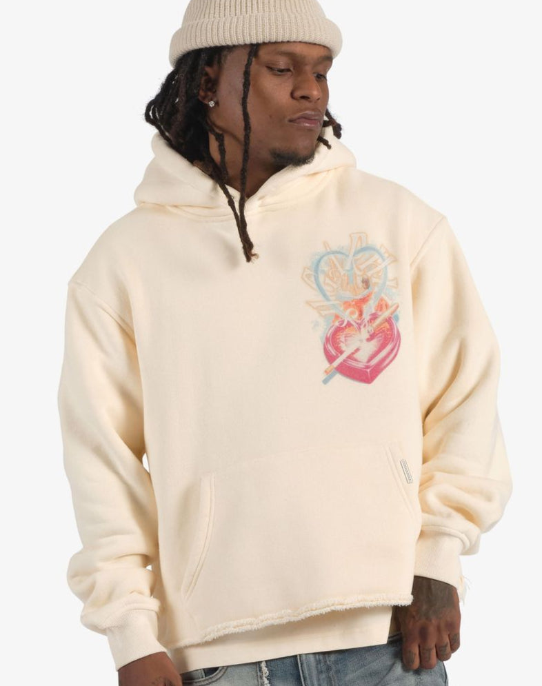 SUGARHILL - “FALLEN” CROPPED HOODIE - (CREAM VINTAGE)