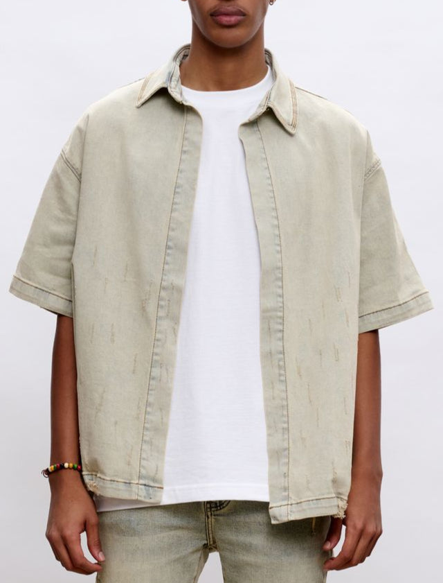 ANOM - JEAN TOP PRISM  - DIRTY BLUE