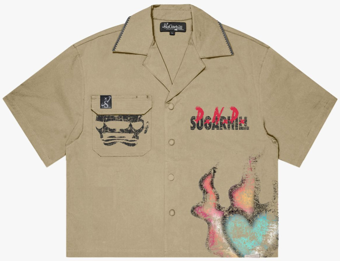 SUGARHILL - "D.N.D." WORK SHIRT - (KHAKI)