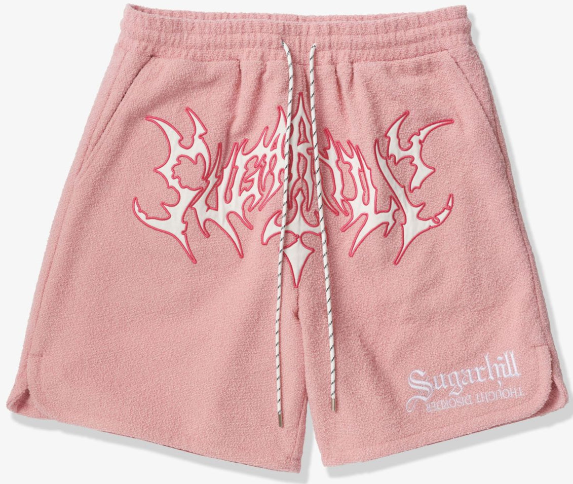 SUGAR HILL - "ZAMBIA" WOVEN TERRY SHORTS - (PINK)
