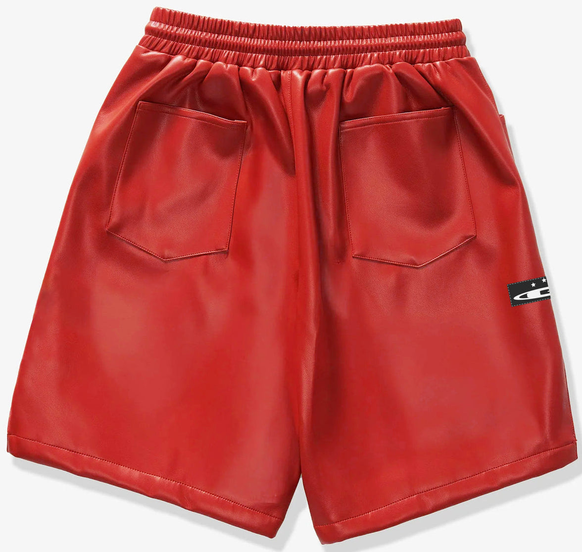 GALA - STAMP LEATHER SHORTS - RED