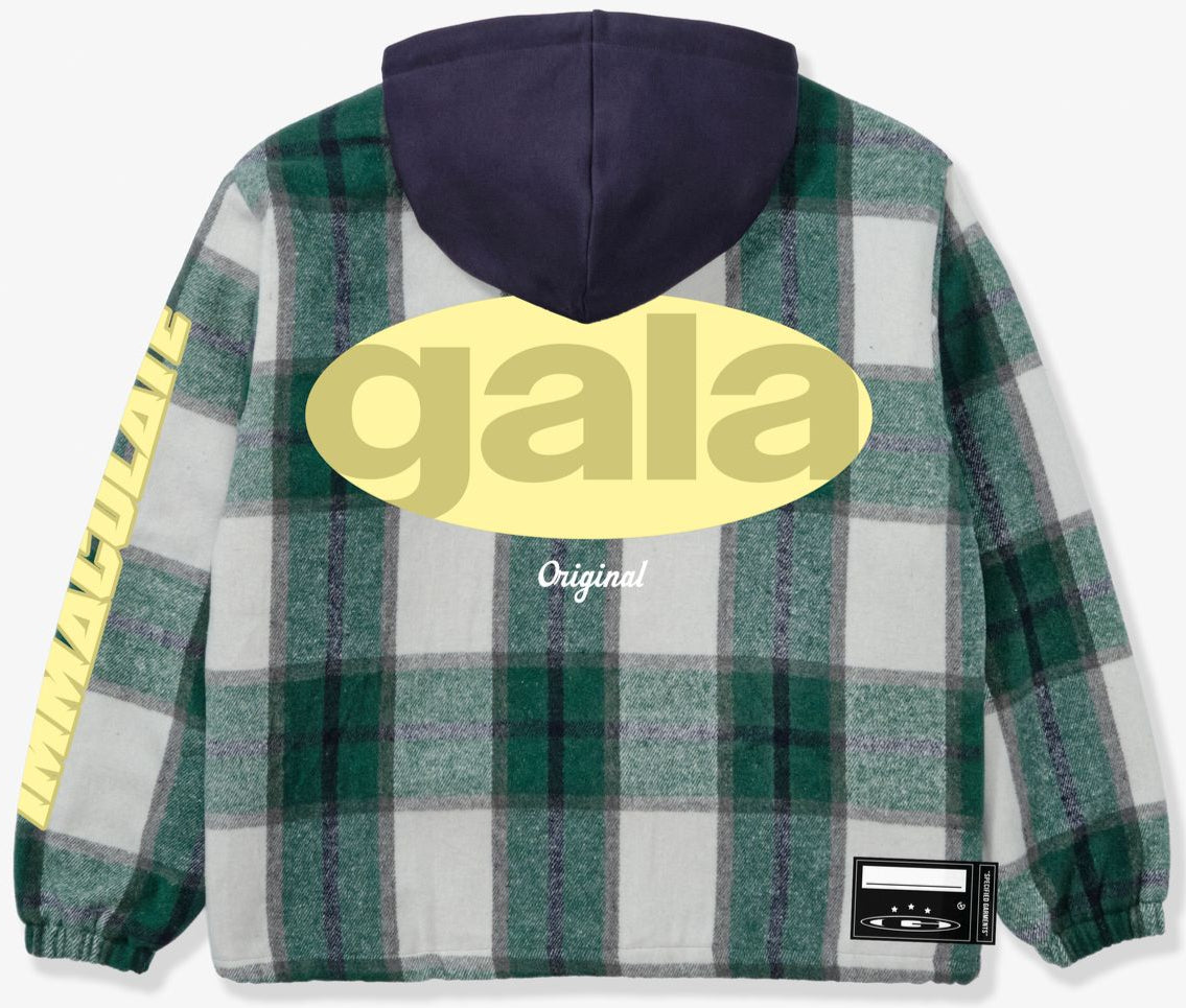 GALA - NASH HOODED FLANNEL JACKET - ALPINE