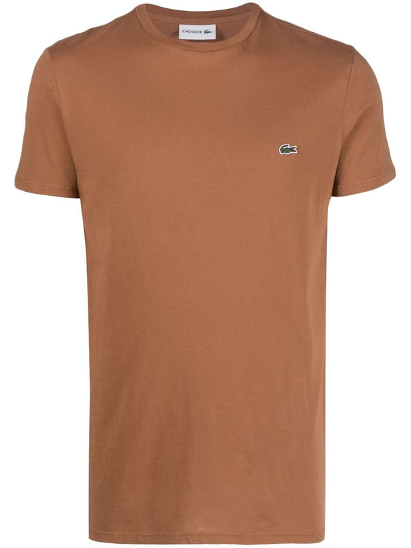 Lacoste - Crew Neck Pima Cotton Jersey T-shirt (BROWN)