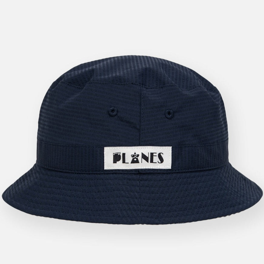 PAPER PLANES - Reversible Seersucker Bucket Hat - NAVY