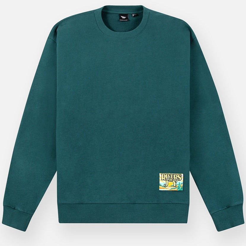 PAPER PLANES -Rivers of Joy Crewneck Sweatshirt - Atlantic Deep