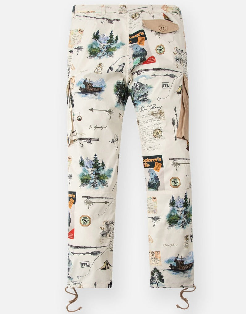 PAPER PLANES - Explorer's Life Cargo Pant - Explorer's Life Print
