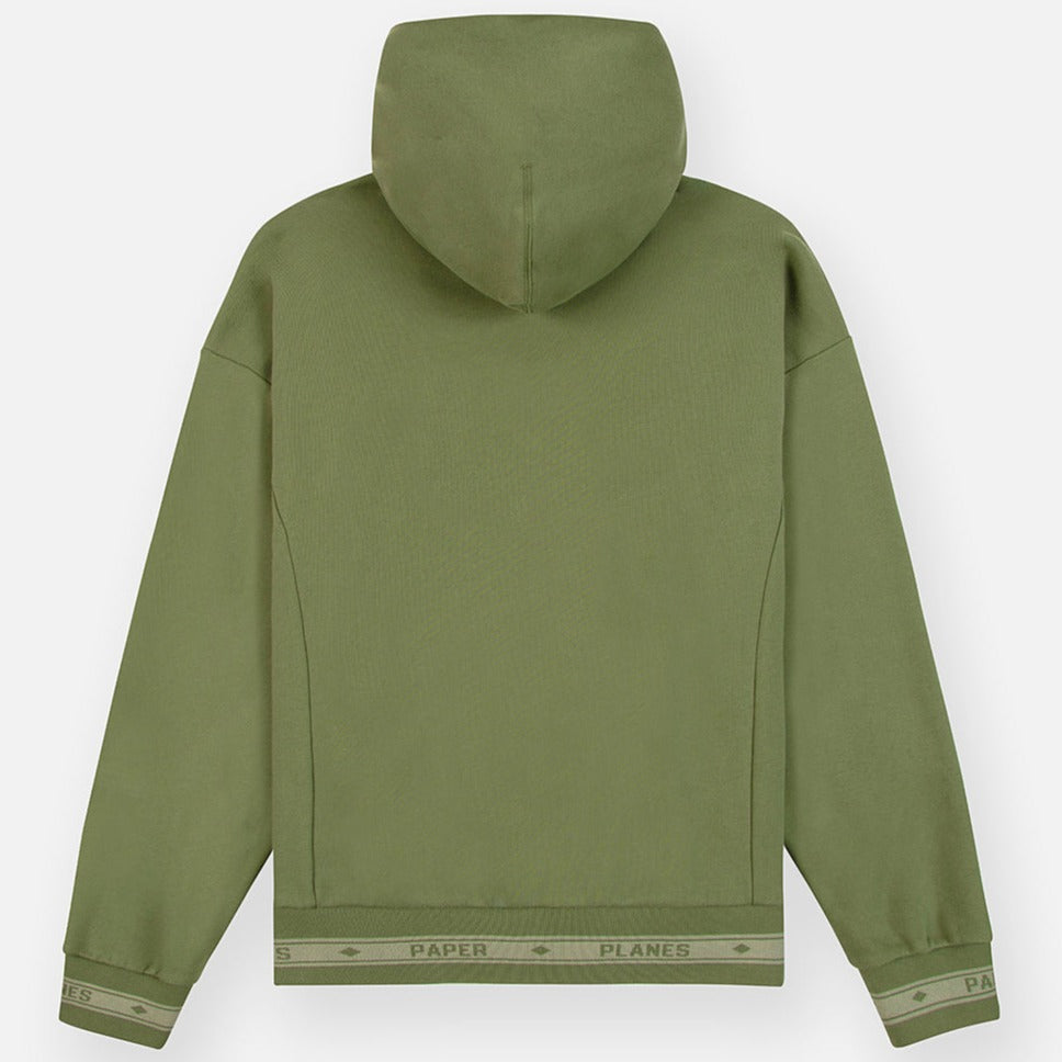 PAPER PLANES - Logo Jacquard Hoodie  - BRONZE GREEN