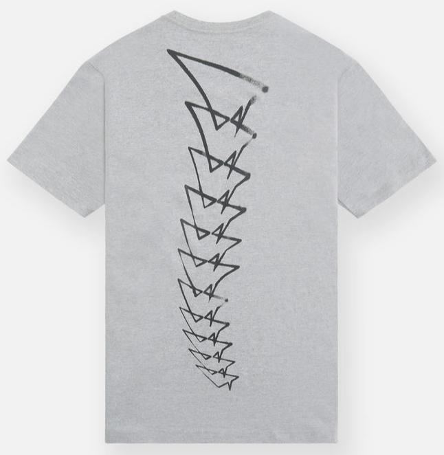 PAPER PLANES - Interlock Spine Tee - HEATHER GREY