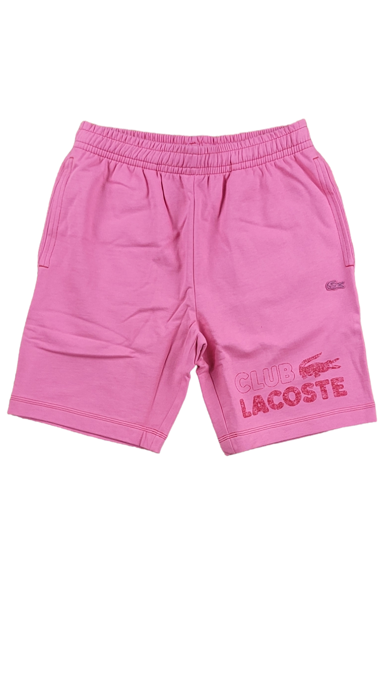 LACOSTE -  CLUB LACOSTE FLEECE SHORT - PINK