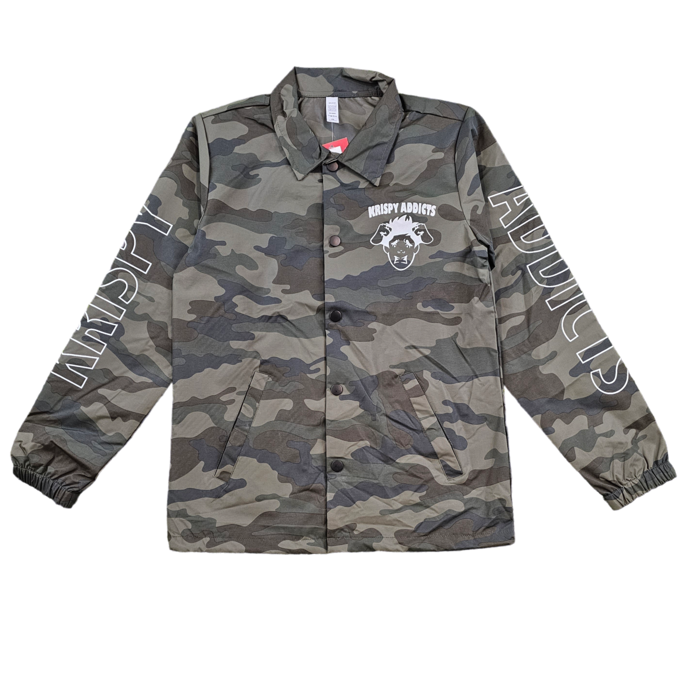 KRISPY ADDICTS - COACH JACKET WATERPROOF RECOVERY - CAMO/WHITE
