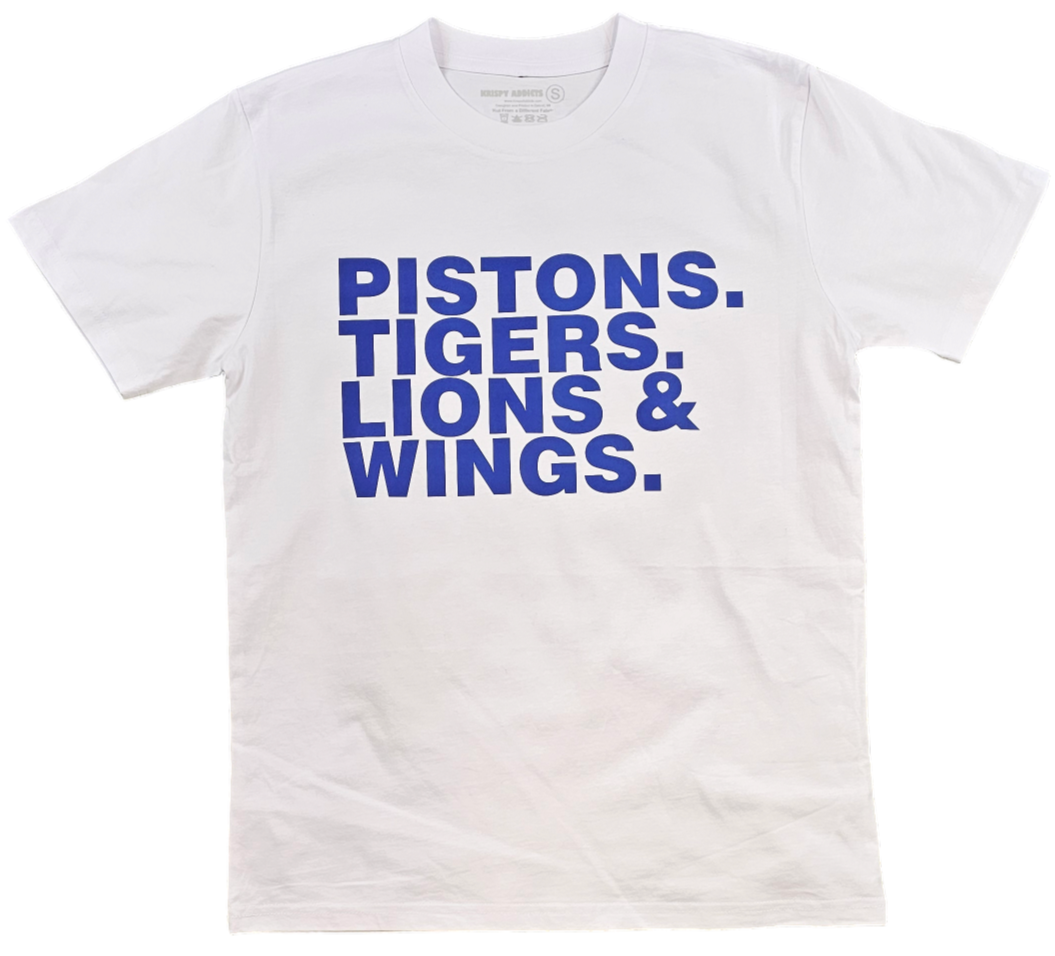 KRISPY ADDICTS - DETROIT SPORTS - WHITE/BLUE