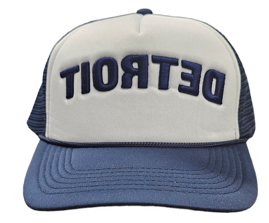 KRISPY ADDICTS - MIRROR DETROIT FOAM HAT - NAVY BLUE