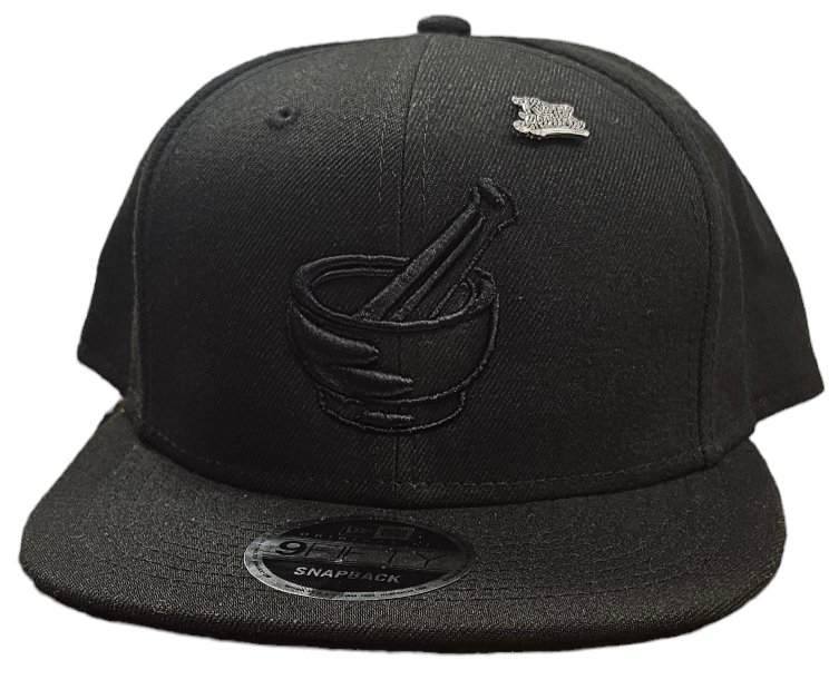 KRISPY ADDICTS - MORTAR AND PESTLE HAT X NEW ERA - BLACK/BLACK