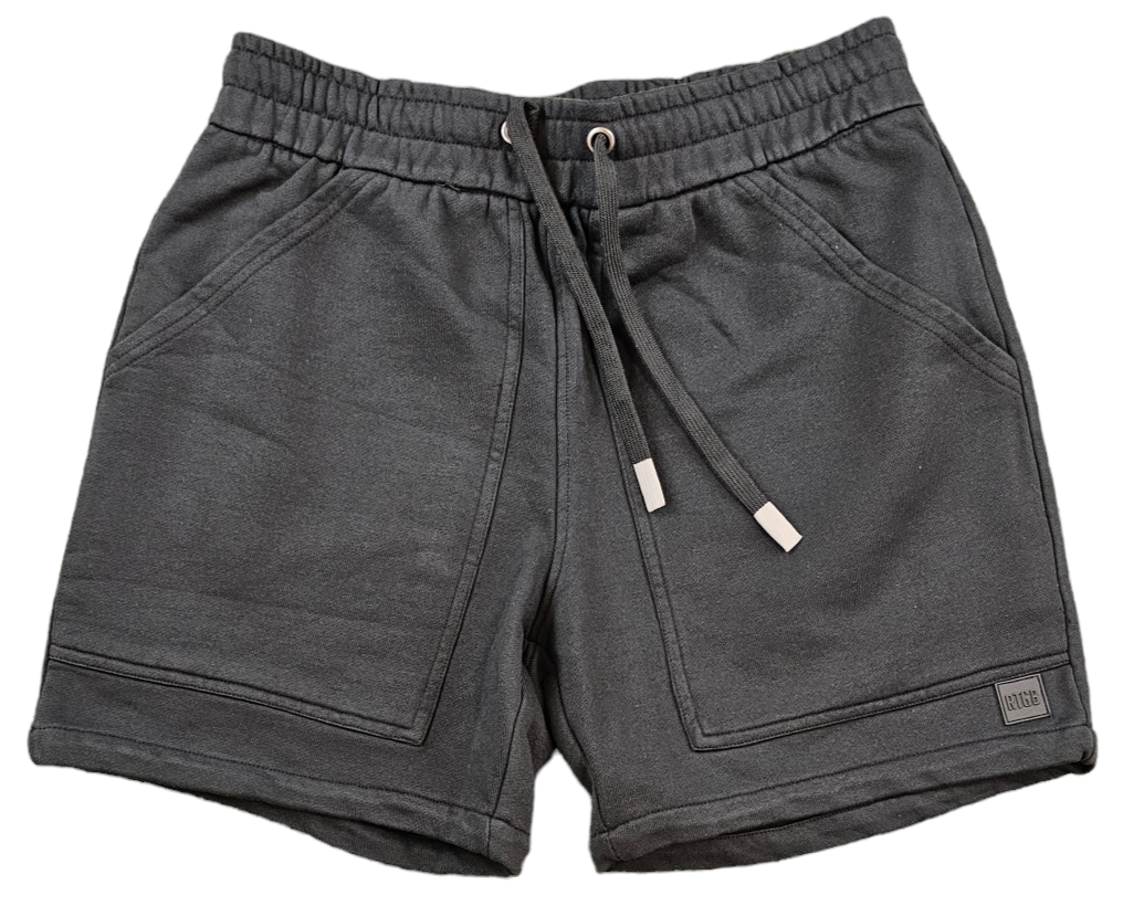 RED LABEL BRAND French Terry Shorts - CHARCOAL