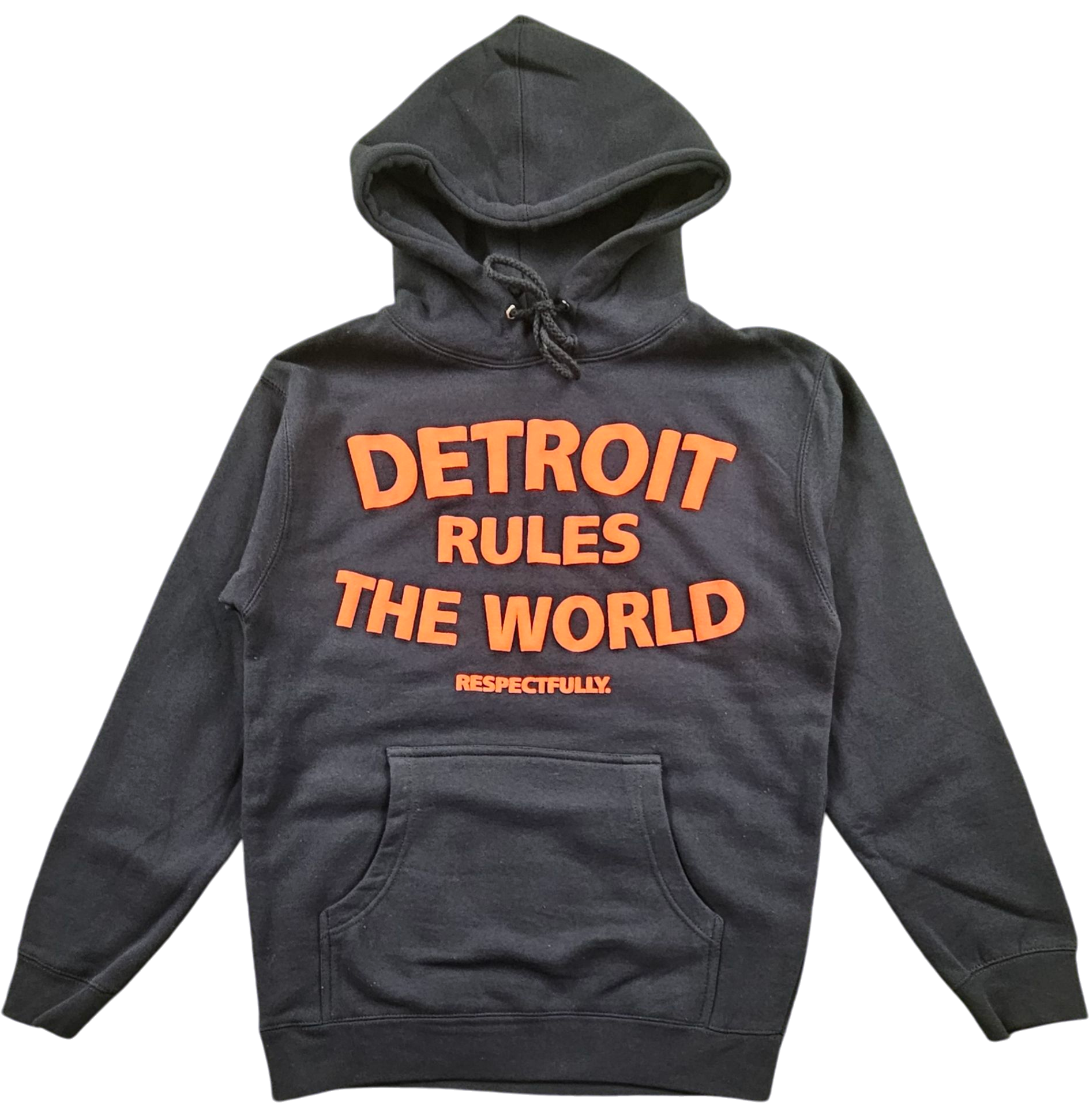 KRISPY ADDICTS - DETROIT RULES THE WORLD HOODIE - NAVY BLUE/DETROIT TIGERS ORANGE