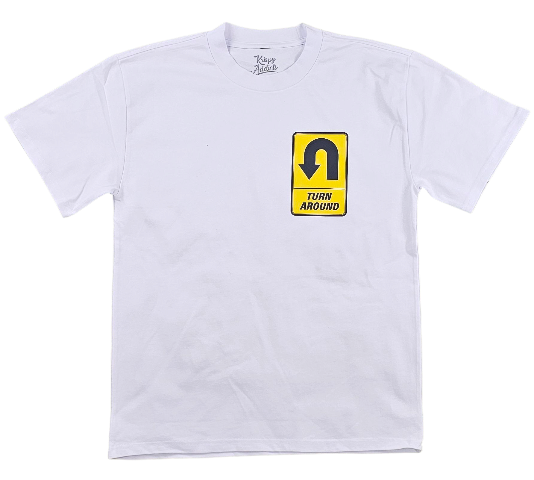 KRISPY ADDICTS - TURNAROUNDS OVERSIZED HEAVY TEE - WHITE