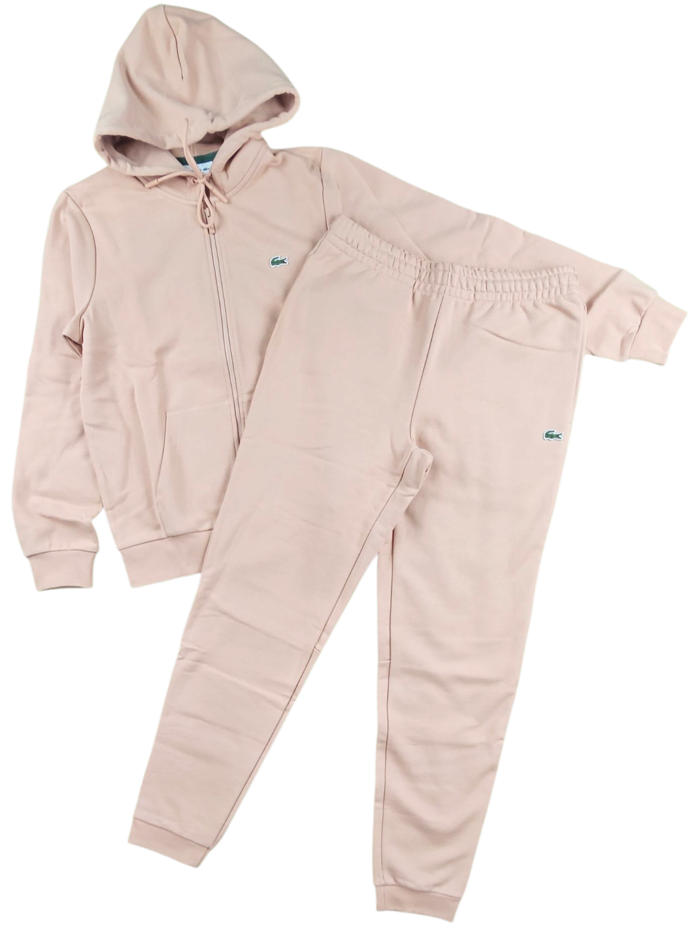 LACOSTE - Men's Tapered Fit Fleece Zip up hoodie and Sweatpants - PEACH