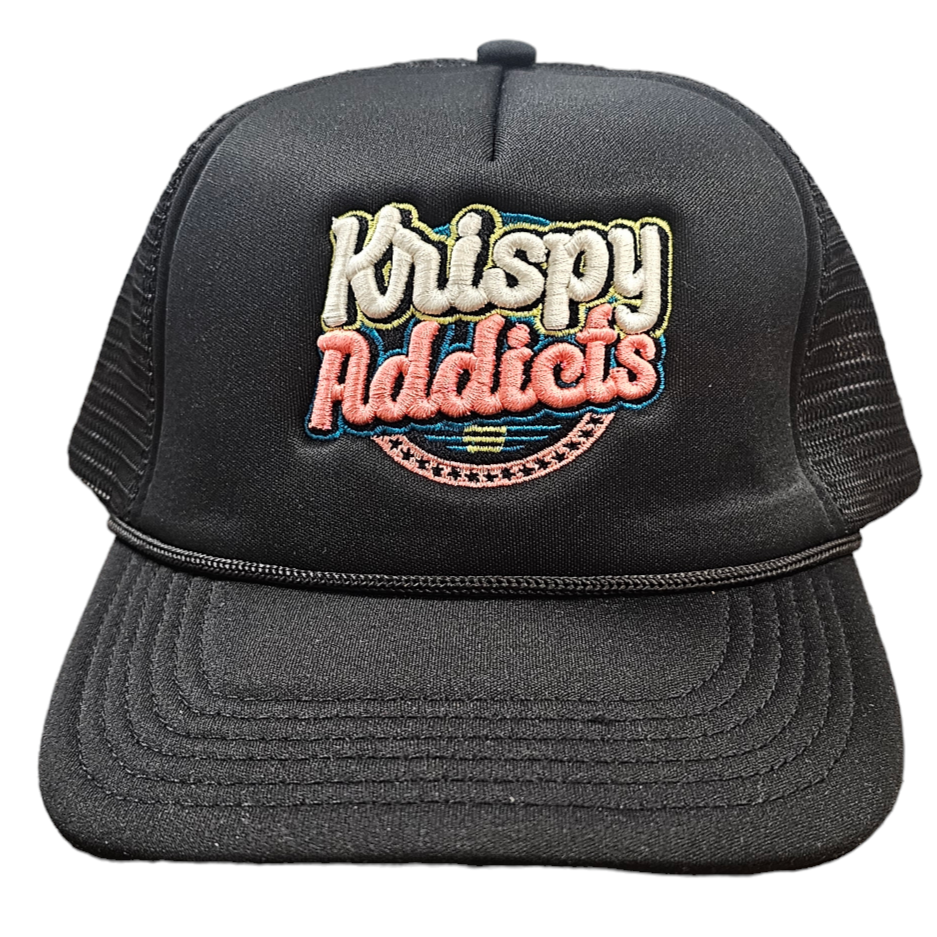 KRISPY ADDICTS - SURF FOAM HATS - BLACK