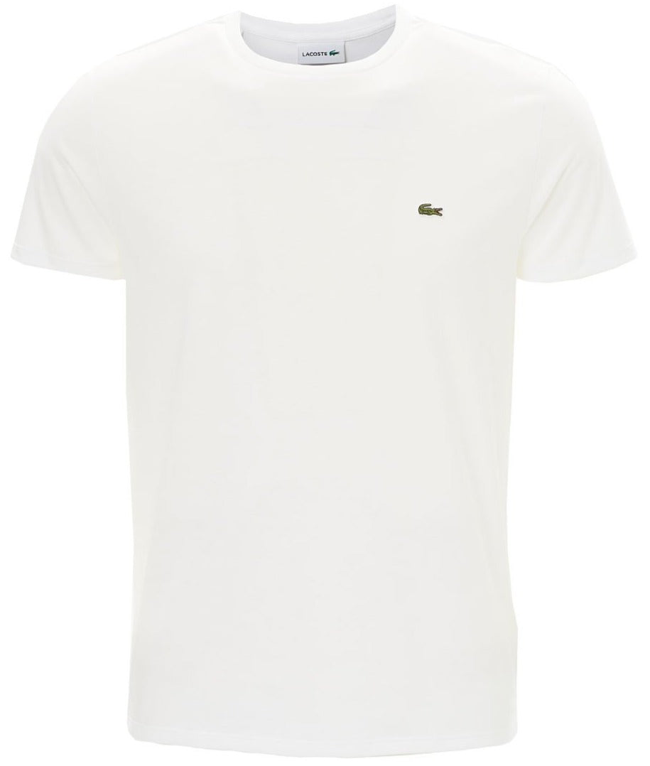 Crew Neck Lacoste Crocodile Blanc Lacoste Crew Neck Pima Cotton - Main Image
