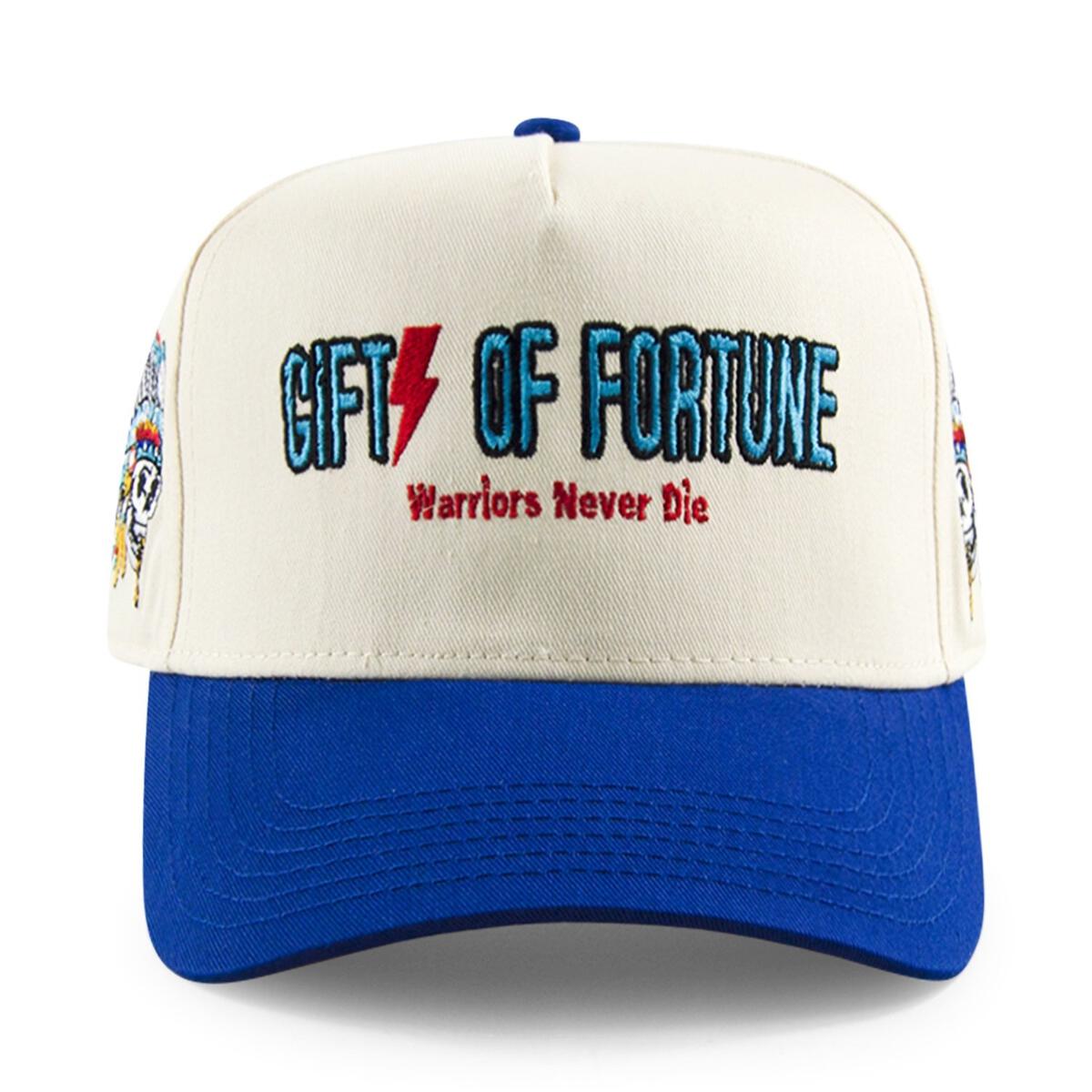 GIFTS OF FORTUNE -   Indian Warrior Trucker - CREAM/BLUE