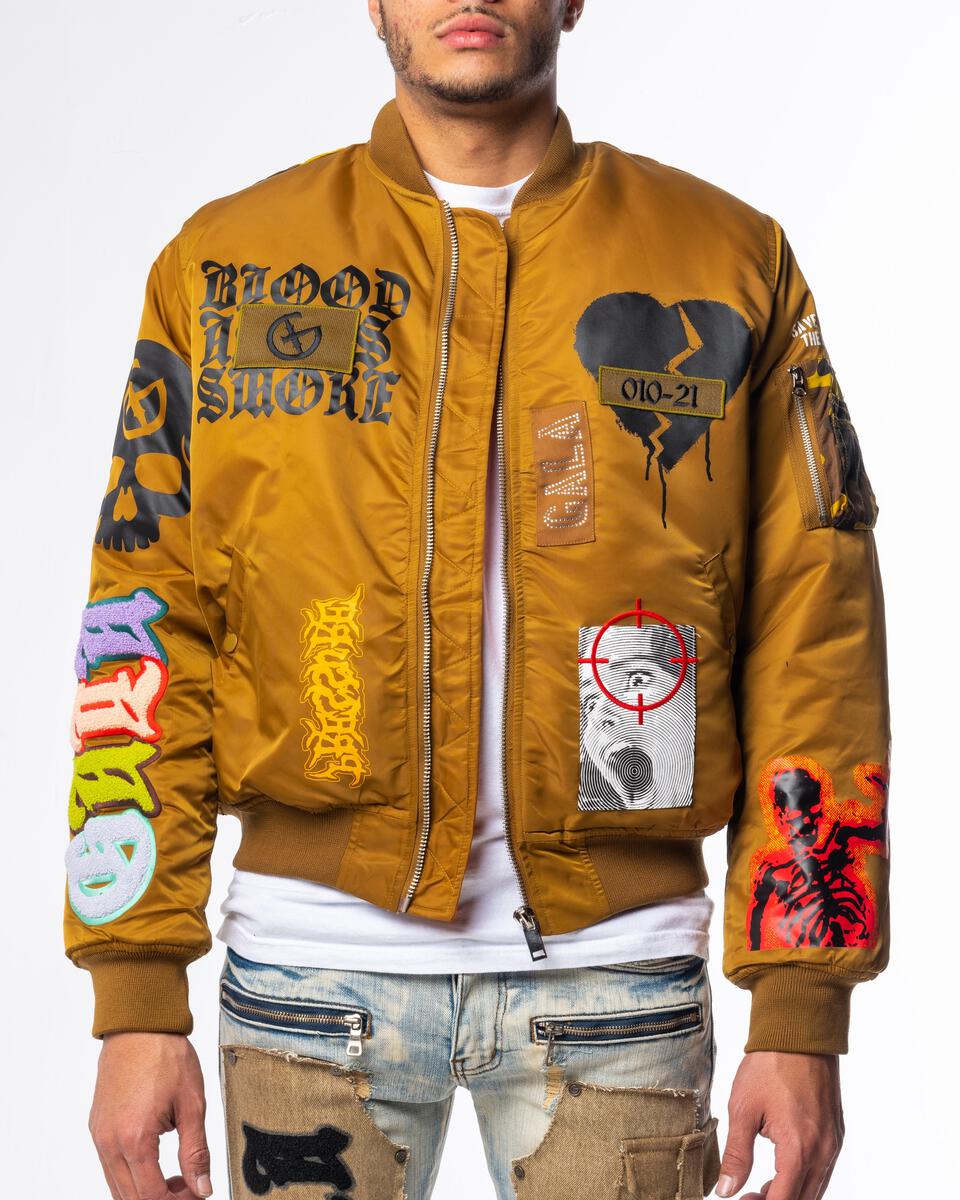 GALA - DOOMSDAY BOMBER JACKET - GOLD/SEPIA