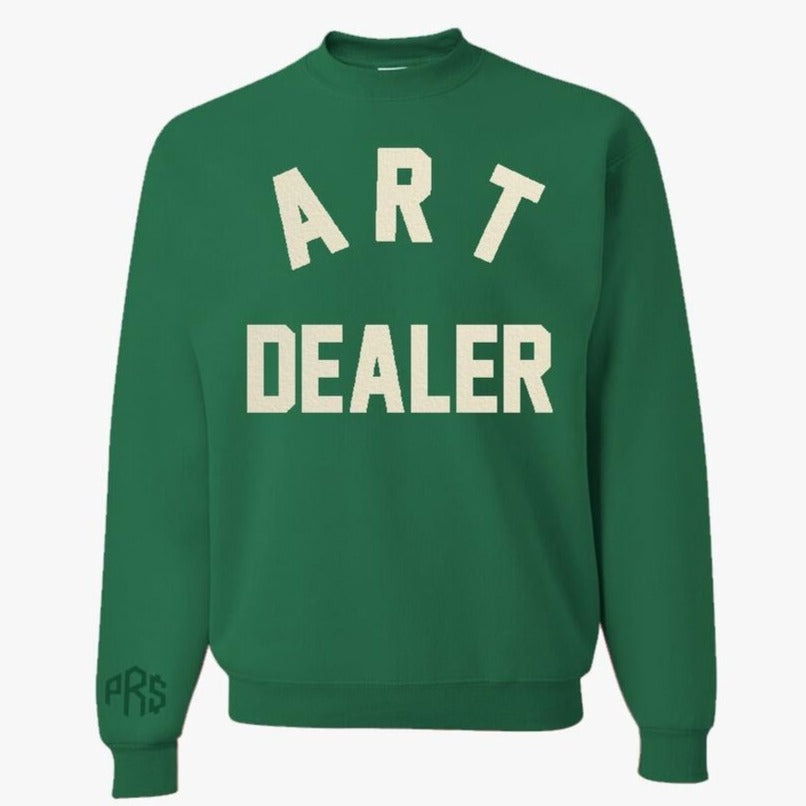 PARADISE IN CO. - ART DEALER CREWNECK - GREEN/CREAM