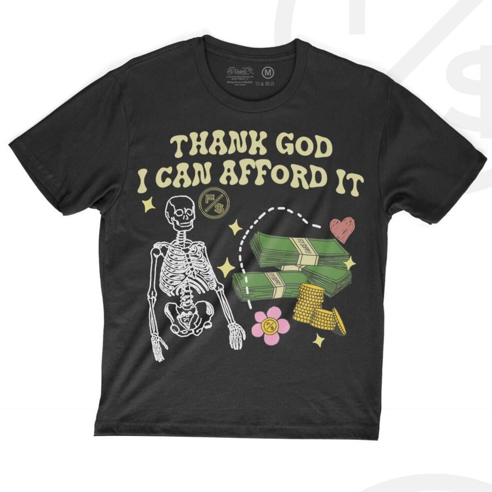 FLY SUPPLY - THANK GOD TEE - BLACK