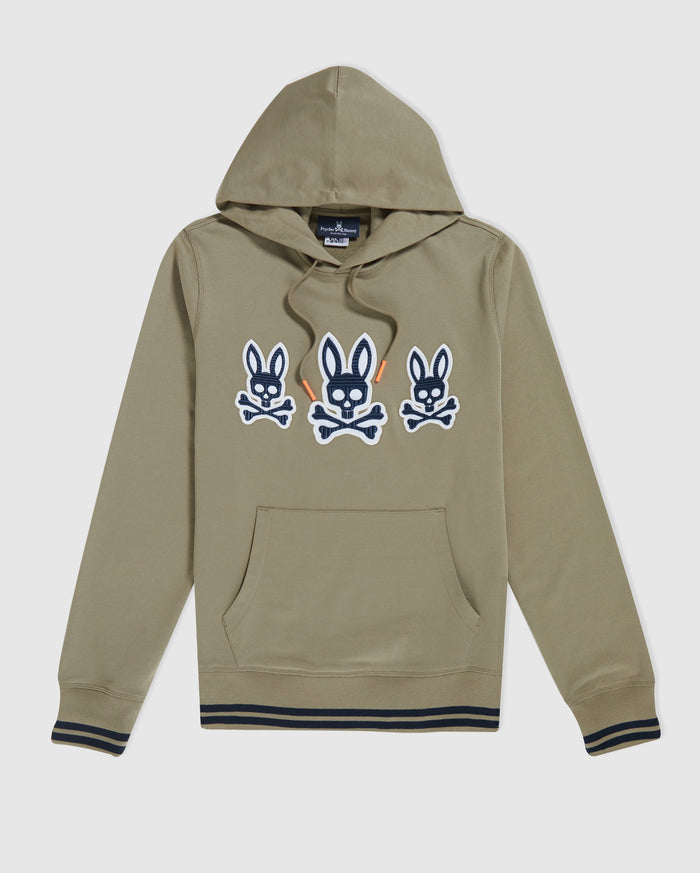 PSYCHO BUNNY - MENS LIAM HOODIE - SAND