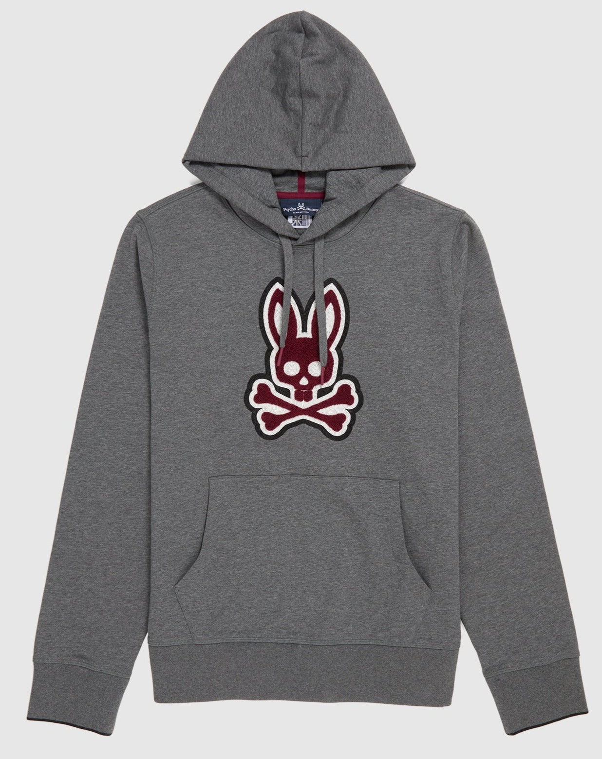 PSYCHO BUNNY -  MENS PATCHIN HOODIE - HEATHER STORM