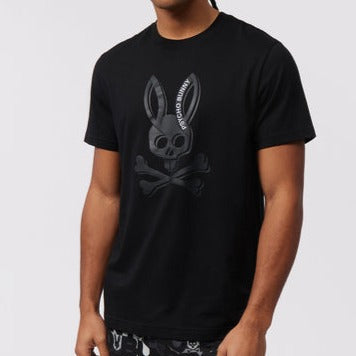 PSYCHO BUNNY - MENS SERGE GRAPHIC TEE - BLACK
