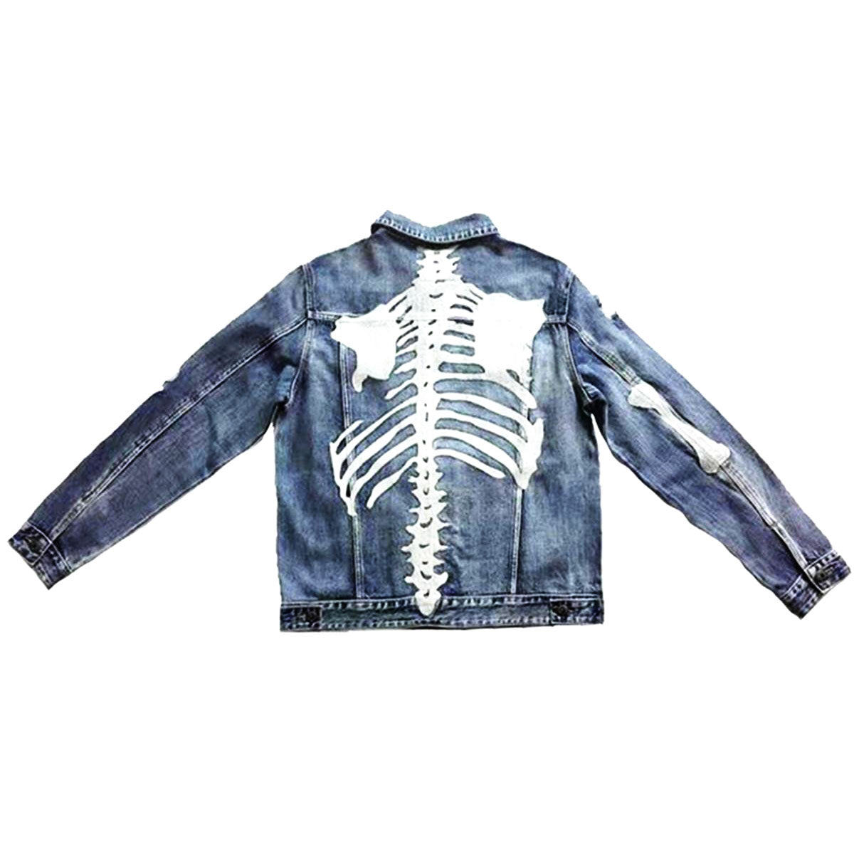 Foreign Local 1.5 - Light Sand Wash Chain Stitch Embroidered Spiral Denim Jacket