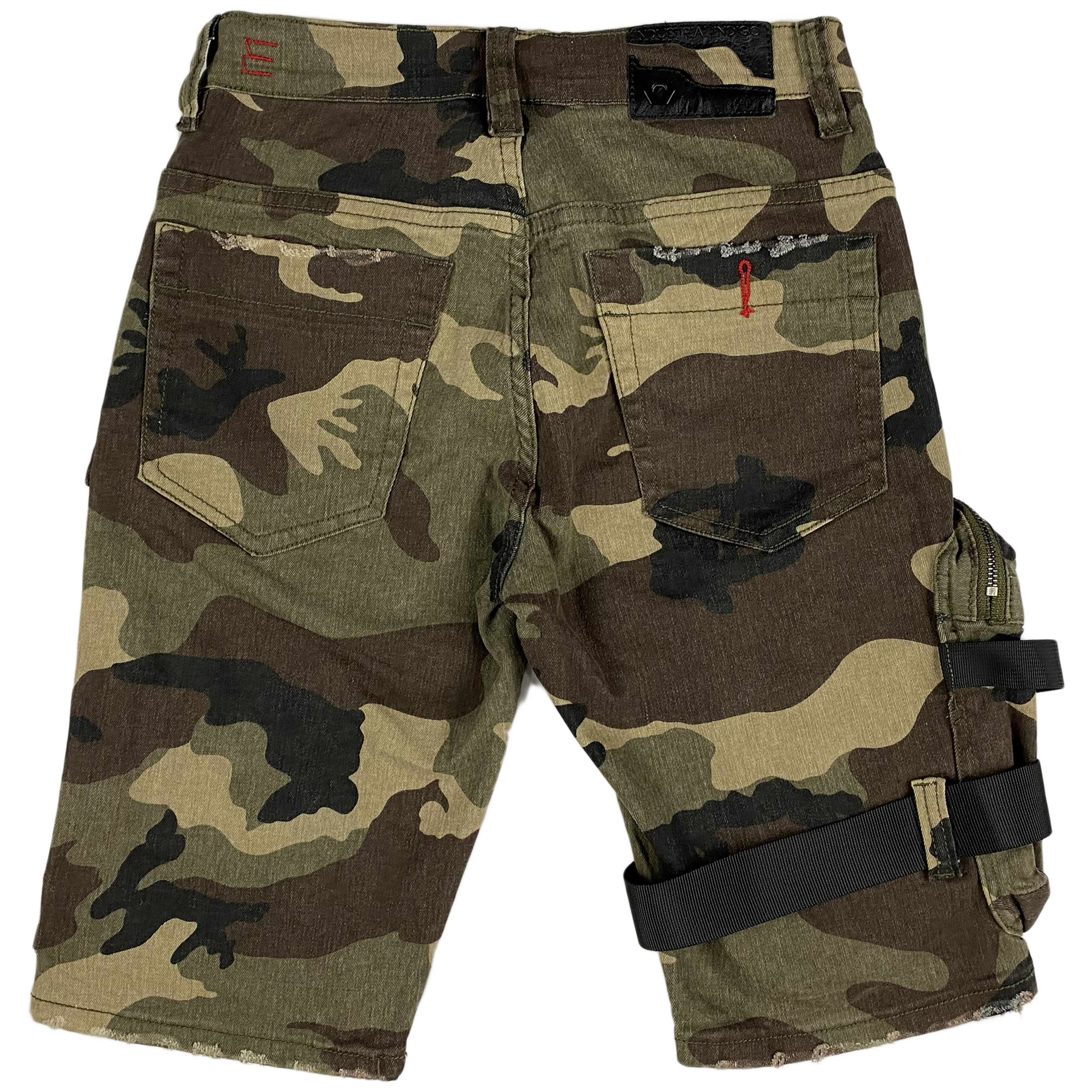 Industrial Indigo - Woodland Camo Shorts
