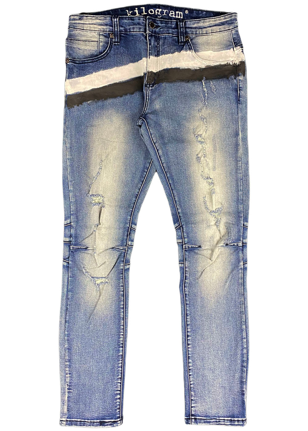 Kilogram - Blue Wash Painted Stripe