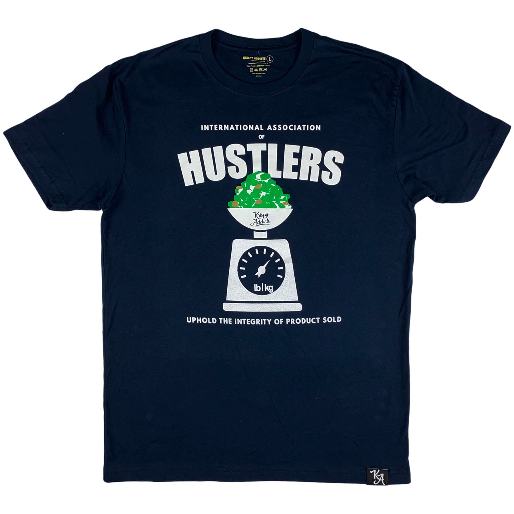 Krispy Addicts - Association of Hustlers Tee Navy (white)