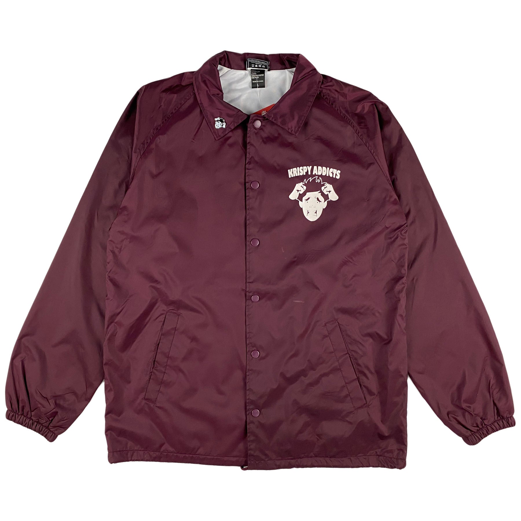Krispy Addicts - Coach Jacket (maroon)