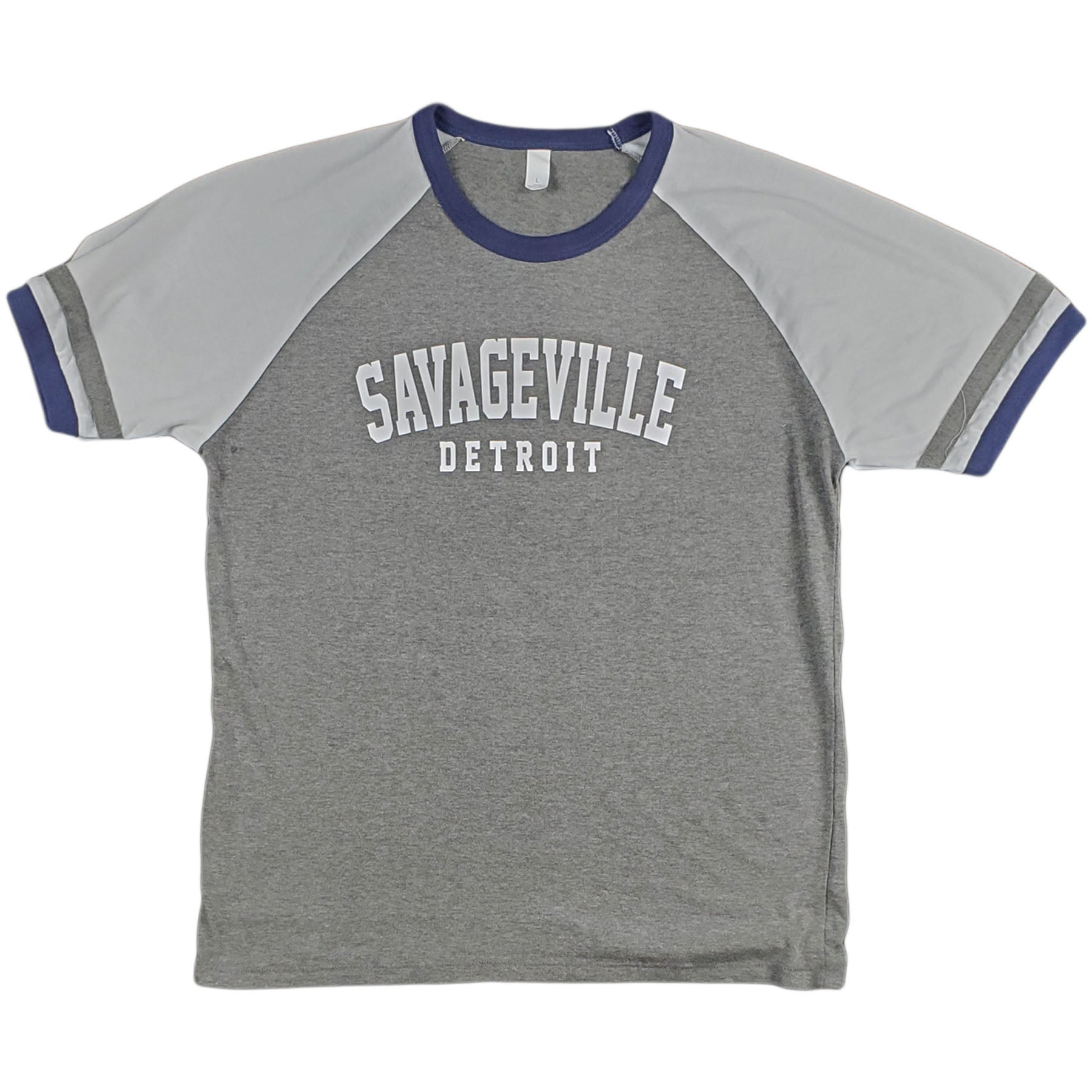 Krispy Addicts - Savageville Detroit SS Raglan Tee (grey_white)