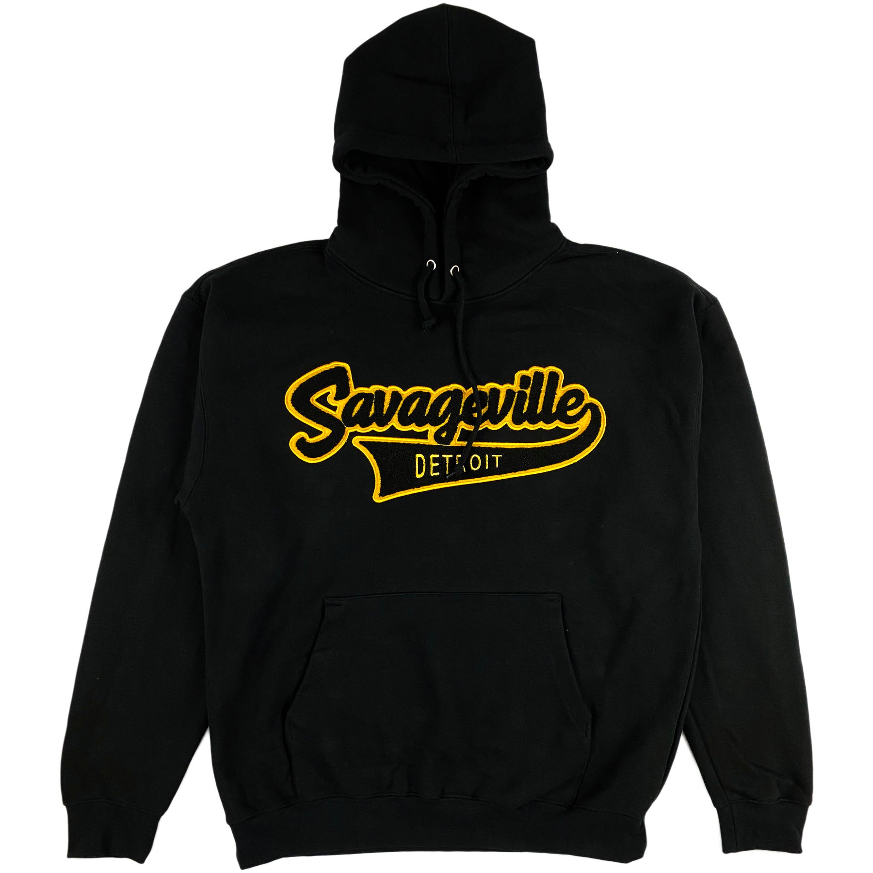 Krispy Addicts - Savageville Tails Chenille Hoodie (black/yellow)