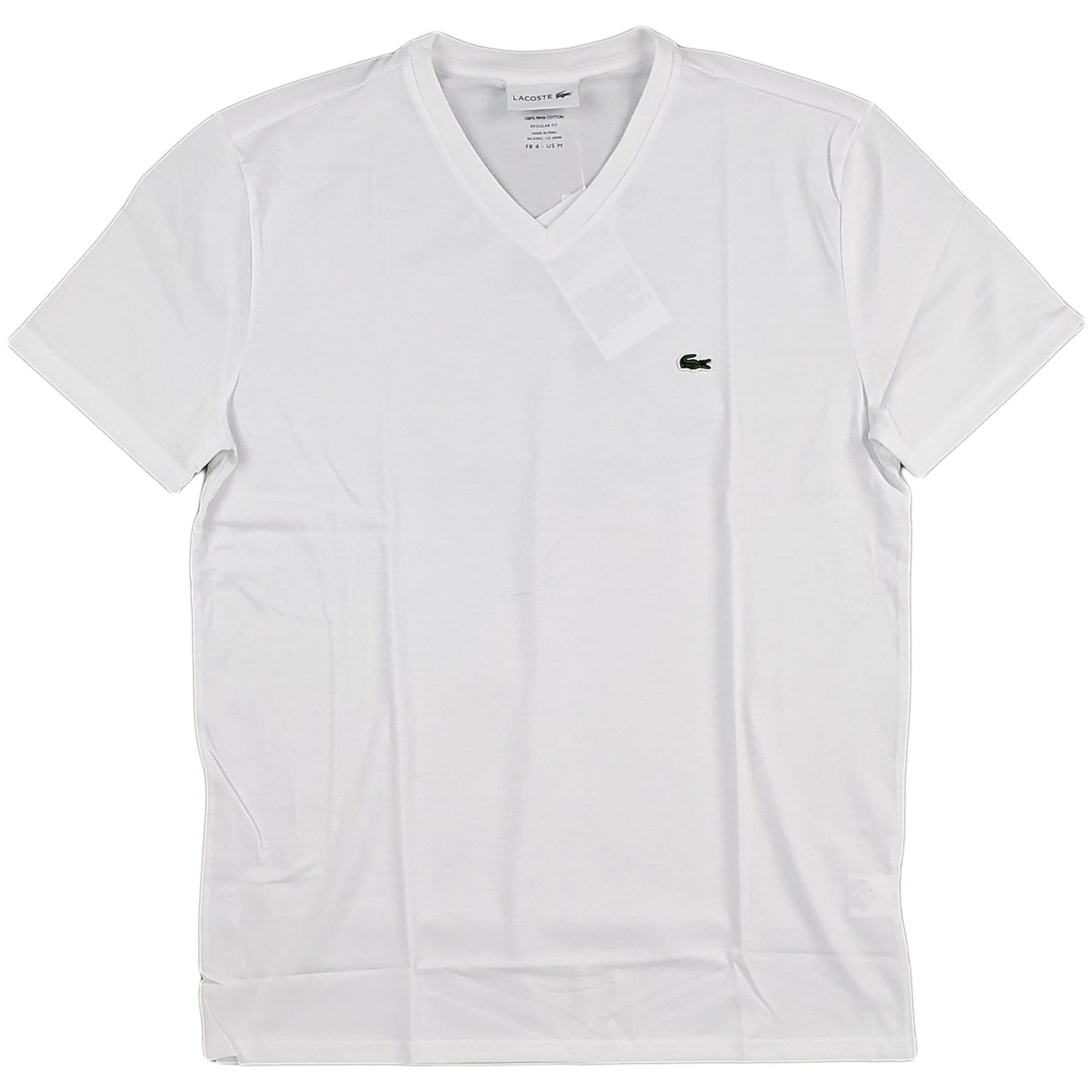 Lacoste - SS Pima V neck Tee (white)