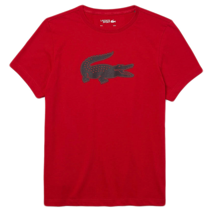 Lacoste - Sport 3D Print Crocodile Breathable Jersey T-shirt (red/navy)