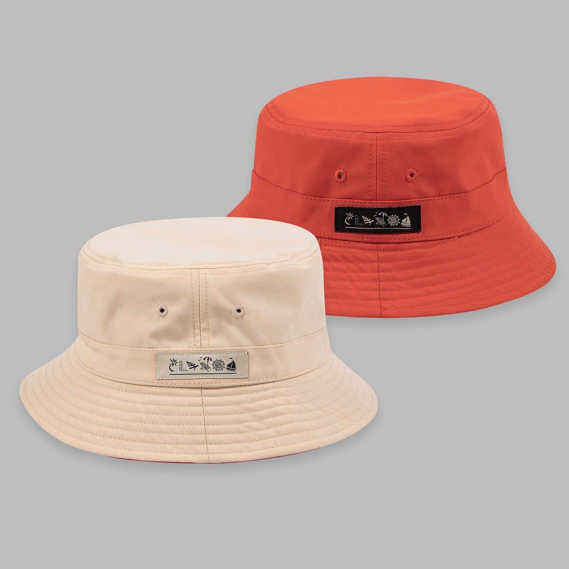 PAPER PLANE - REVERSIBLE BUCKET HAT - SANDCASTLE