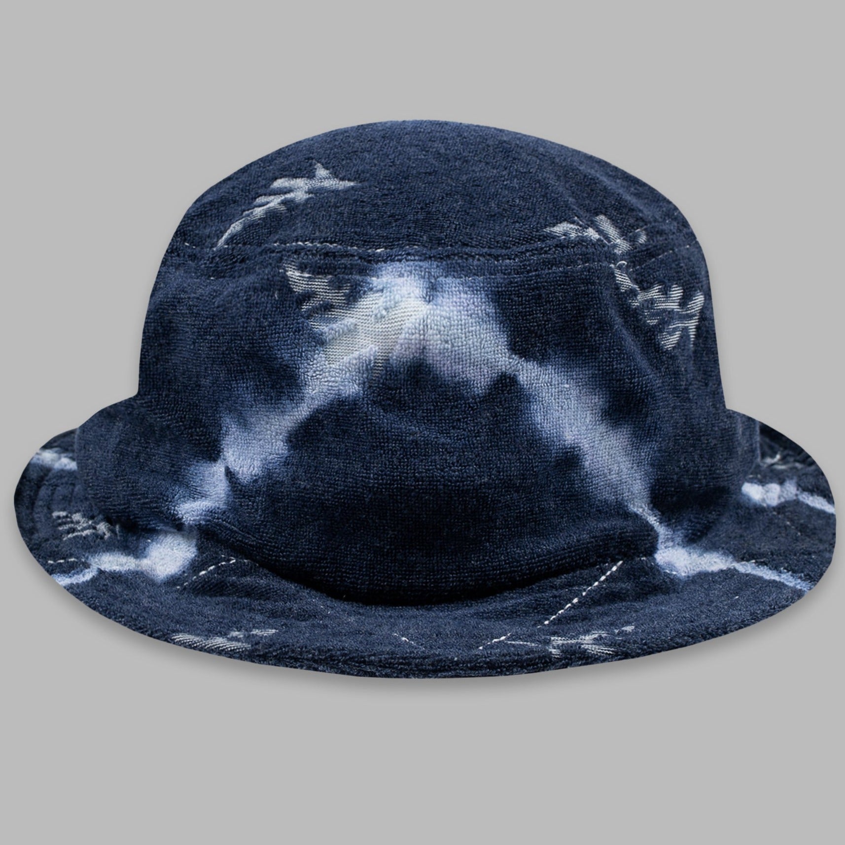 PAPER PLANES - TIE DYE JACQUARD TERRY CLOTH BUCKET HAT - NAVY