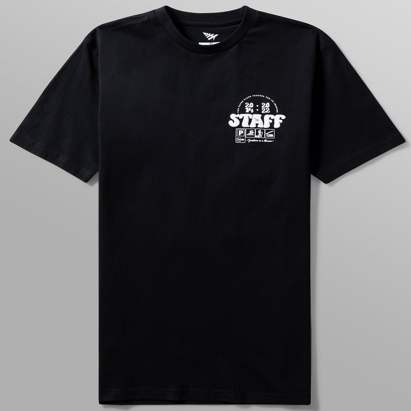 PAPER PLANES - CAMP STAFF TEE - BLACK