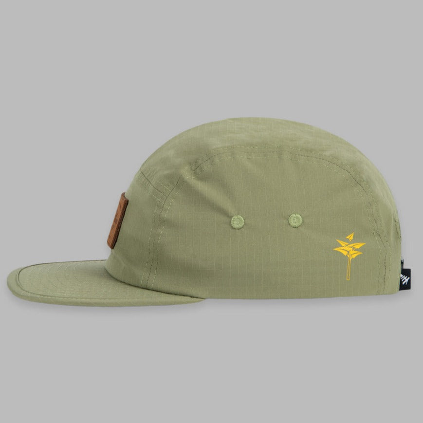 PAPER PLANES - RIPSTOP 5 PANEL CAMPER CAP - GREEN