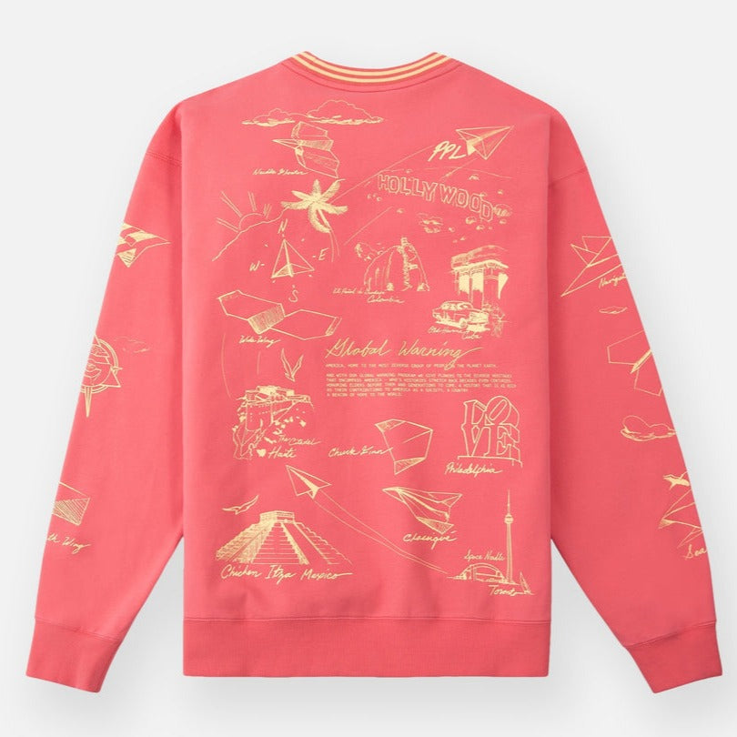 PAPER PLANES - Internationally Known Crewneck Sweatshirt - SUNKISSED